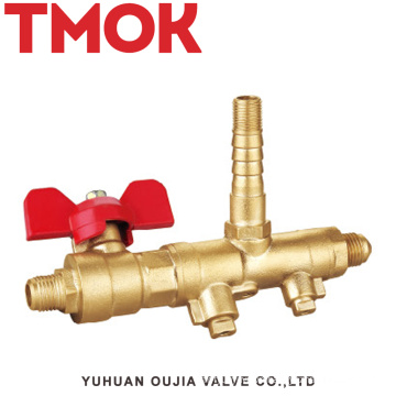 DN10 brass nickle plating horizontal gas valve